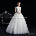 Long Train Lace sleeveless backless puffy short Wedding Dress Bridal Gowns